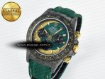 Rolex Daytona DIW Carbon Case and Bezel DIWF Edition Green/YG Dial on Green Nylon Strap A7750