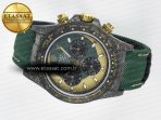 Rolex Daytona DIW Carbon Case and Bezel DIWF Edition Green/YG Dial on Green Nylon Strap A7750 - Görsel 9