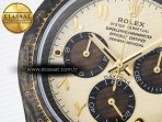 Rolex Daytona DIW Carbon Case and Bezel DIWF Edition Yellow Arabic Dial on Brown Nylon Strap A7750 - Görsel 10