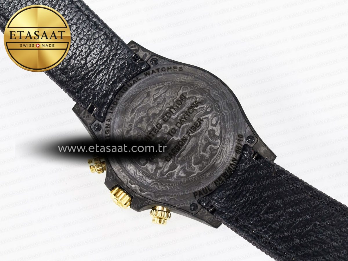 Rolex Daytona DIW Carbon Case DIWF Edition Carbon/Cream Dial on Black Nylon Strap A7750 - Görsel 18