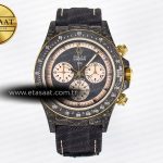 Rolex Daytona DIW Karbon Kasa DIWF Karbon/Krem Kadran A7750 Eta Saat - Görsel 3 - 1:1 Süper Klon Saat