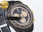 Rolex Daytona DIW Carbon Case DIWF Edition Carbon/Cream Dial on Black Nylon Strap A7750 - Görsel 5