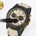 Rolex Daytona DIW Carbon Case DIWF Edition Cream/Brown Dial on White Nylon Strap A7750
