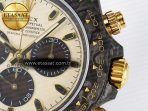 Rolex Daytona DIW Carbon Case DIWF Edition Cream/Brown Dial on White Nylon Strap A7750 - Görsel 12