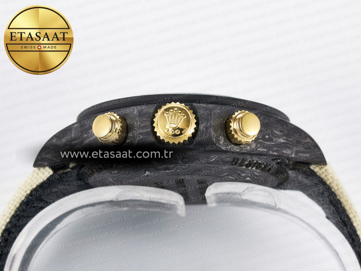 Rolex Daytona DIW Carbon Case DIWF Edition Cream/Brown Dial on White Nylon Strap A7750 - Görsel 16