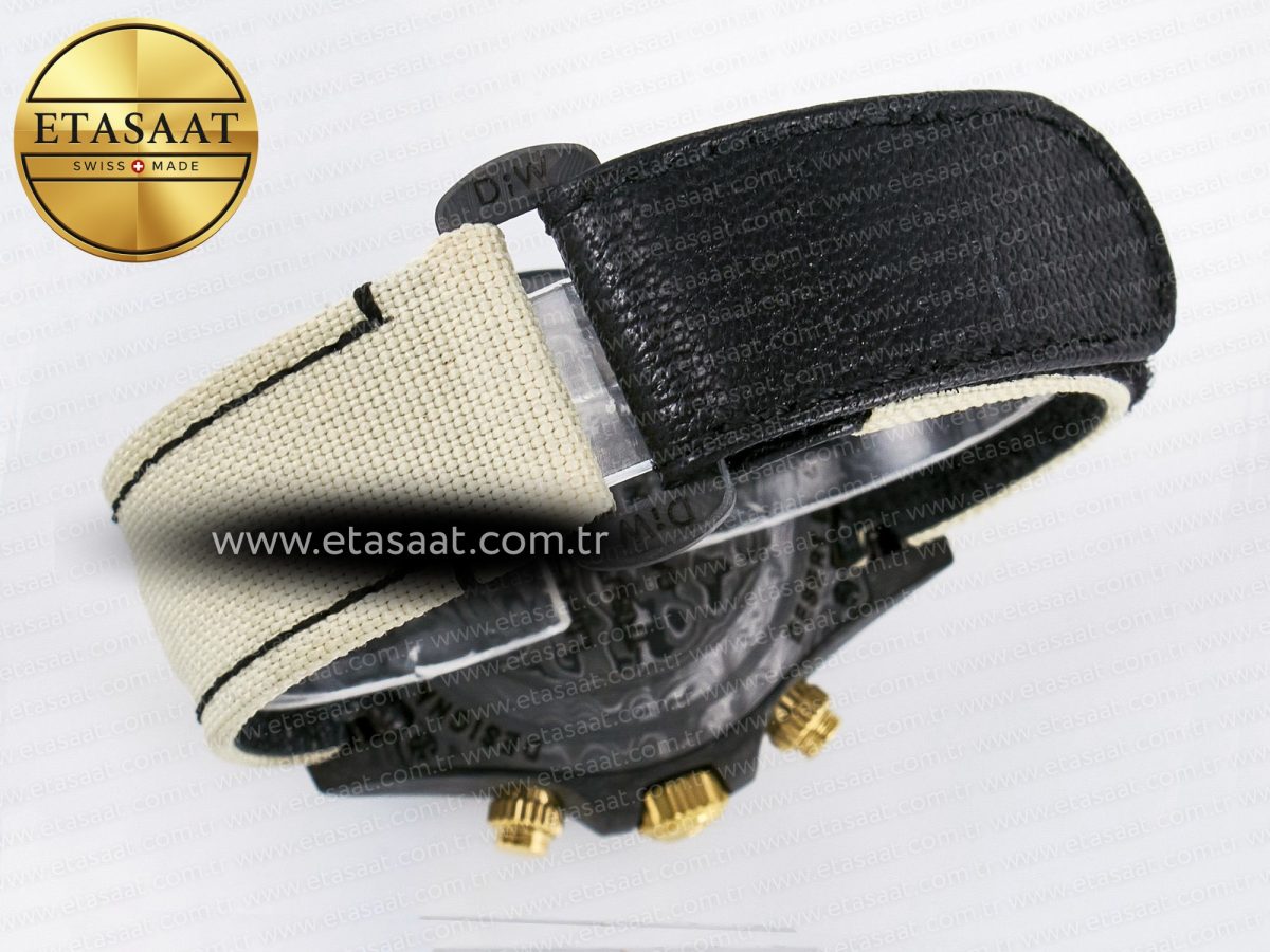 Rolex Daytona DIW Carbon Case DIWF Edition Cream/Brown Dial on White Nylon Strap A7750 - Görsel 17