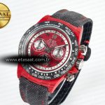 Rolex Daytona DIW Carbon DIWF 1:1 Best Edition Red Dial on Gray Nylon Strap SH7750