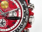 Rolex Daytona DIW Carbon DIWF 1:1 Best Edition Red Dial on Gray Nylon Strap SH7750 - Görsel 12