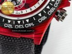 Rolex Daytona DIW Carbon DIWF 1:1 Best Edition Red Dial on Gray Nylon Strap SH7750 - Görsel 14