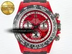 Rolex Daytona DIW Carbon DIWF 1:1 Best Edition Red Dial on Gray Nylon Strap SH7750 - Görsel 4