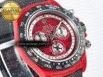 Rolex Daytona DIW Carbon DIWF 1:1 Best Edition Red Dial on Gray Nylon Strap SH7750 - Görsel 5
