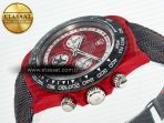 Rolex Daytona DIW Carbon DIWF 1:1 Best Edition Red Dial on Gray Nylon Strap SH7750 - Görsel 6