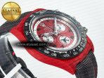 Rolex Daytona DIW Carbon DIWF 1:1 Best Edition Red Dial on Gray Nylon Strap SH7750 - Görsel 7