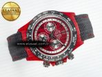 Rolex Daytona DIW Carbon DIWF 1:1 Best Edition Red Dial on Gray Nylon Strap SH7750 - Görsel 8