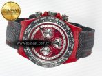 Rolex Daytona DIW Carbon DIWF 1:1 Best Edition Red Dial on Gray Nylon Strap SH7750 - Görsel 9
