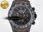 Rolex Daytona DIW Carbon/SS Case and Beze Edition Brown Dial on Brown Nylon Strap A7750 - Görsel 4