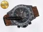 Rolex Daytona DIW Carbon/SS Case and Beze Edition Brown Dial on Brown Nylon Strap A7750 - Görsel 8