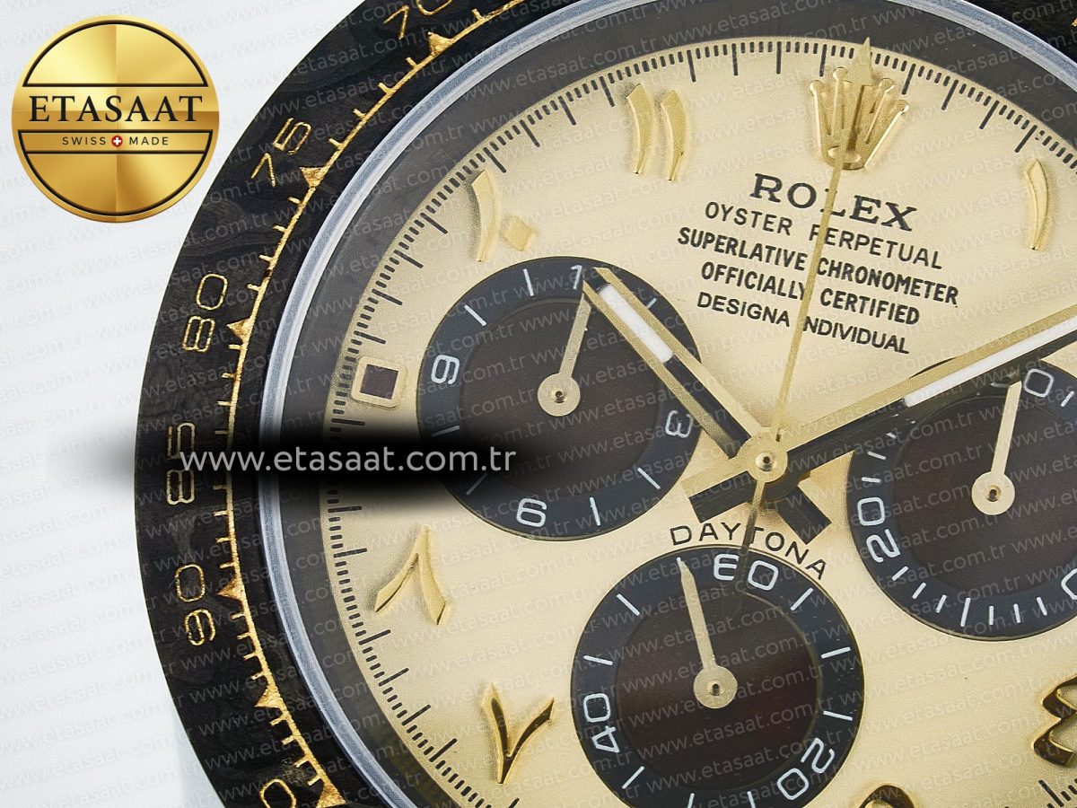 Rolex Daytona ''DESERT EAGLE” White Carbon Best Edition Cream/Brown Dial on Brown Nylon Strap SH4130 - Görsel 11