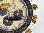 Rolex Daytona ''DESERT EAGLE” White Carbon Best Edition Cream/Brown Dial on Brown Nylon Strap SH4130 - Görsel 12