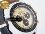 Rolex Daytona ''DESERT EAGLE” White Carbon Best Edition Cream/Brown Dial on Brown Nylon Strap SH4130 - Görsel 5