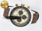 Rolex Daytona ''DESERT EAGLE” White Carbon Best Edition Cream/Brown Dial on Brown Nylon Strap SH4130 - Görsel 9