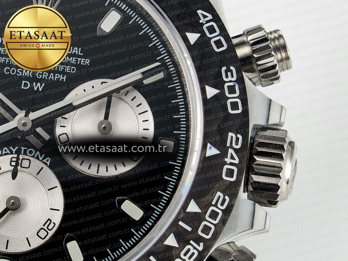 Rolex Daytona DIW White Carbon Case N6F Edition Black/White Dial on Black Nylon Strap A4130 - Görsel 12