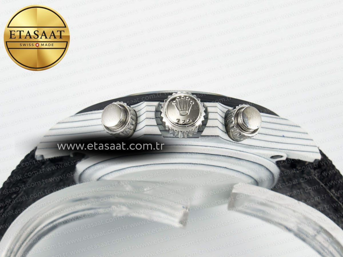 Rolex Daytona DIW White Carbon Case N6F Edition Black/White Dial on Black Nylon Strap A4130 - Görsel 16