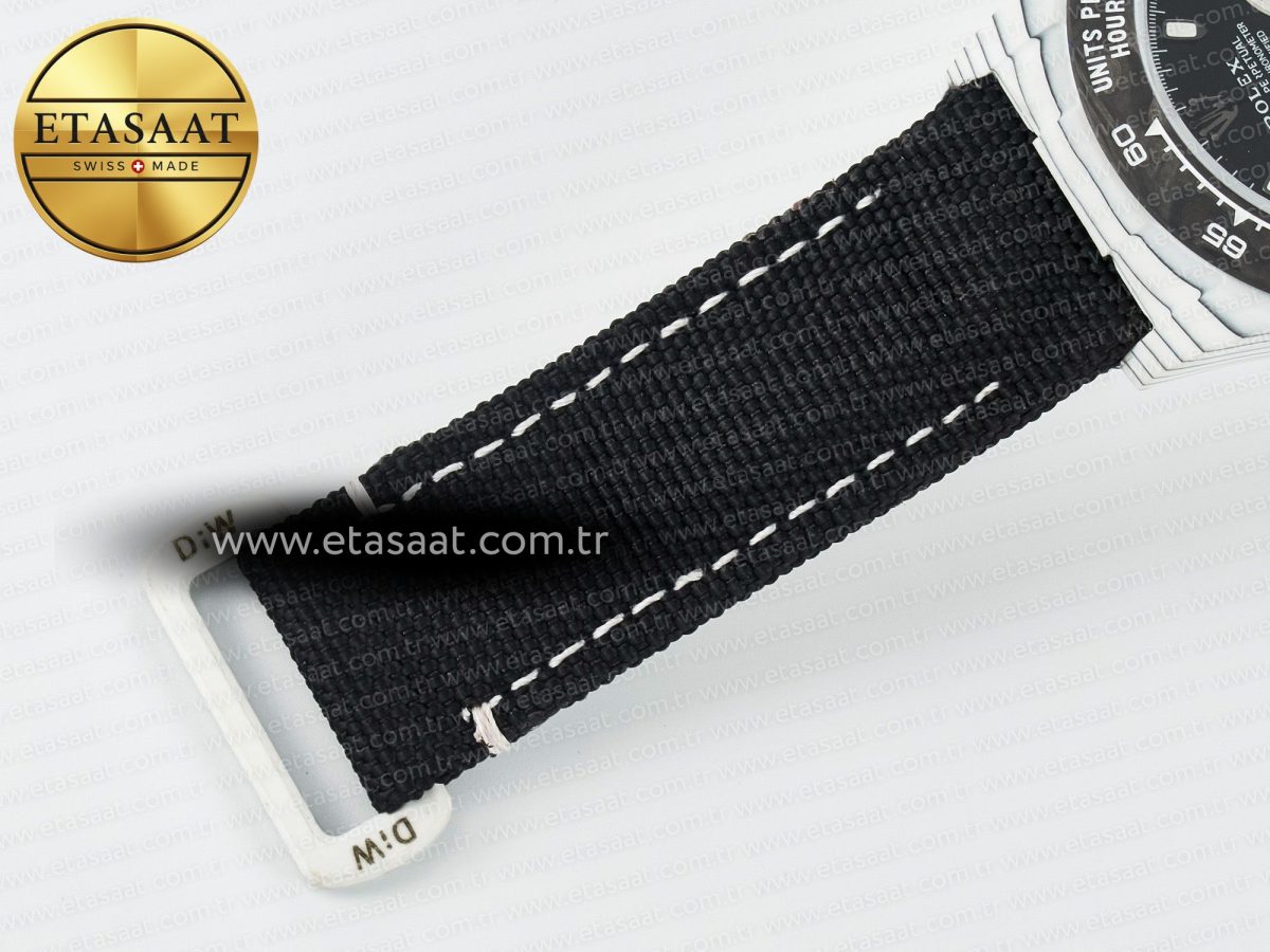 Rolex Daytona DIW White Carbon Case N6F Edition Black/White Dial on Black Nylon Strap A4130 - Görsel 21