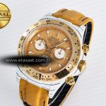Rolex Daytona DIW White Carbon Case YG Bezel DIWF Edition YG Dial on Brown Leather Strap A7750