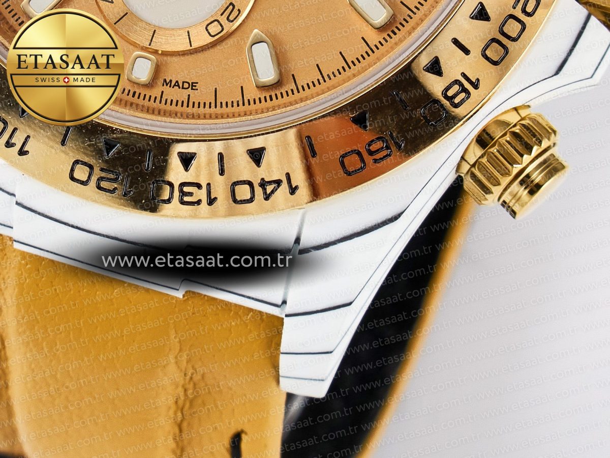 Rolex Daytona DIW White Carbon Case YG Bezel DIWF Edition YG Dial on Brown Leather Strap A7750 - Görsel 14