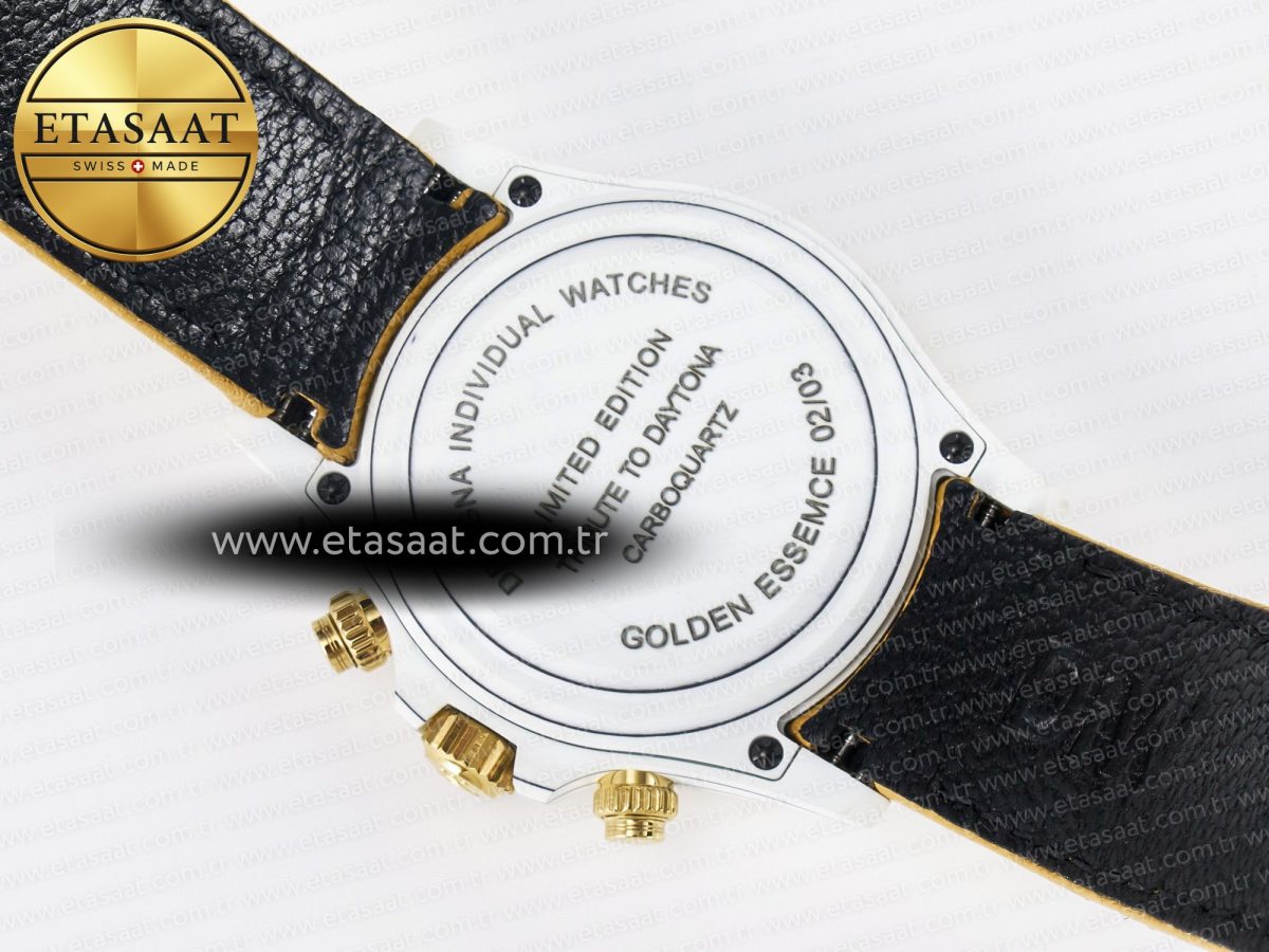Rolex Daytona DIW White Carbon Case YG Bezel DIWF Edition YG Dial on Brown Leather Strap A7750 - Görsel 18