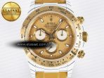 Rolex Daytona DIW White Carbon Case YG Bezel DIWF Edition YG Dial on Brown Leather Strap A7750 - Görsel 4