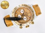 Rolex Daytona DIW White Carbon Case YG Bezel DIWF Edition YG Dial on Brown Leather Strap A7750 - Görsel 8