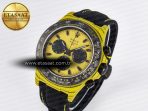 Rolex Daytona DIW Yellow Carbon Case DIWF Edition Black/White Dial on Black Nylon Strap A7750