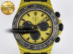 Rolex Daytona DIW Yellow Carbon Case DIWF Edition Black/White Dial on Black Nylon Strap A7750 - Görsel 4