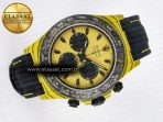 Rolex Daytona DIW Yellow Carbon Case DIWF Edition Black/White Dial on Black Nylon Strap A7750 - Görsel 6
