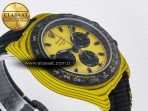 Rolex Daytona DIW Yellow Carbon Case DIWF Edition Black/White Dial on Black Nylon Strap A7750 - Görsel 8