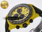 Rolex Daytona DIW Yellow Carbon Case DIWF Edition Black/White Dial on Black Nylon Strap A7750 - Görsel 9