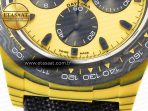 Rolex Daytona DIW Yellow Carbon N6F 1:1 Best Edition Yellow/Black Dial on Black Nylon Strap SA4130 V2 - Görsel 13