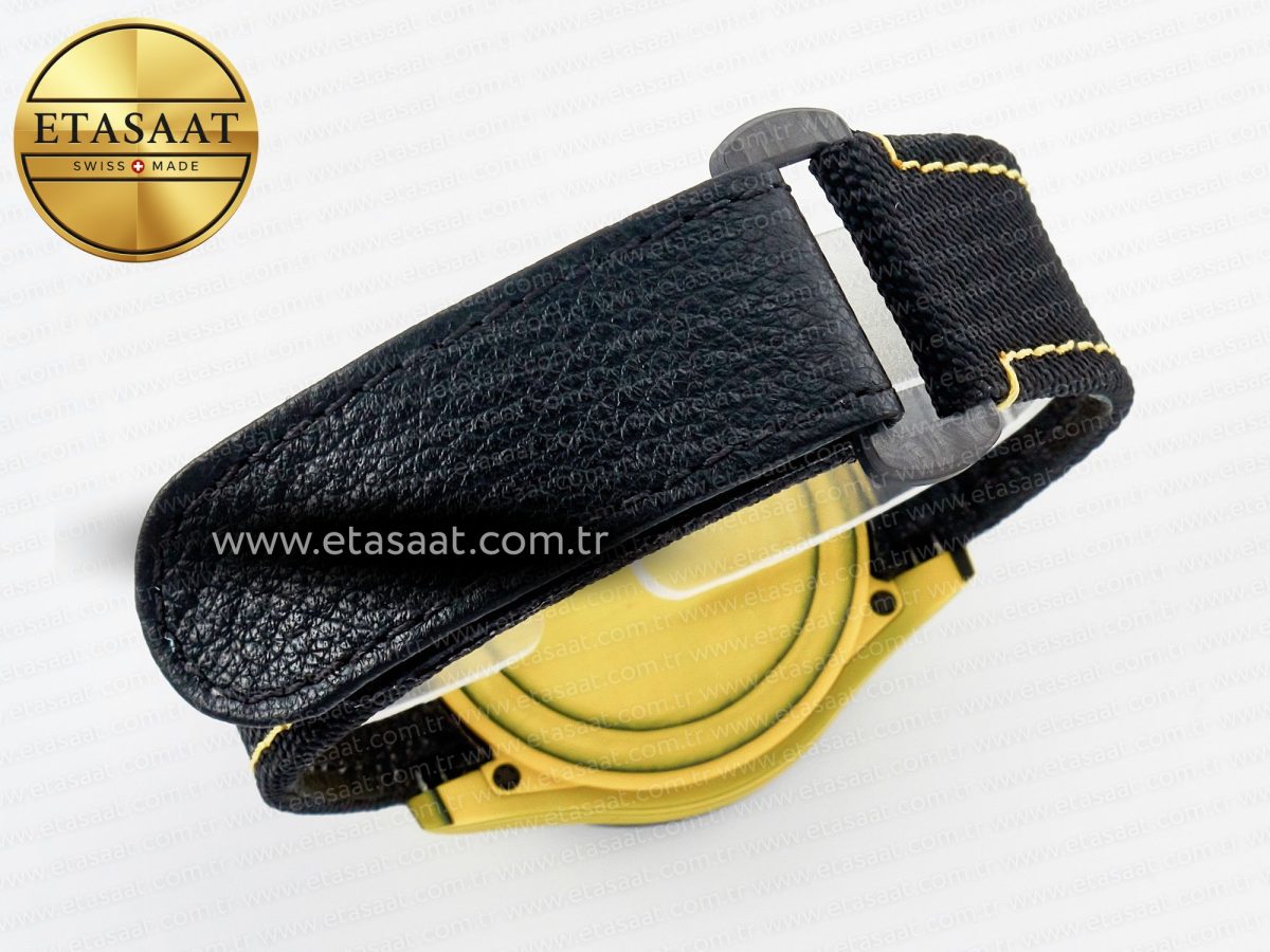 Rolex Daytona DIW Yellow Carbon N6F 1:1 Best Edition Yellow/Black Dial on Black Nylon Strap SA4130 V2 - Görsel 17