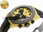 Rolex Daytona DIW Yellow Carbon N6F 1:1 Best Edition Yellow/Black Dial on Black Nylon Strap SA4130 V2 - Görsel 6