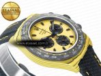 Rolex Daytona DIW Yellow Carbon N6F 1:1 Best Edition Yellow/Black Dial on Black Nylon Strap SA4130 V2 - Görsel 7