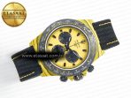 Rolex Daytona DIW Yellow Carbon N6F 1:1 Best Edition Yellow/Black Dial on Black Nylon Strap SA4130 V2 - Görsel 8