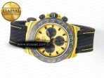 Rolex Daytona DIW Yellow Carbon N6F 1:1 Best Edition Yellow/Black Dial on Black Nylon Strap SA4130 V2 - Görsel 9