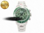 Rolex Daytona Green Ceramic Bezel Noob Best Edition Green Dial on SS Oyster Bracelet SA4130 - Görsel 3