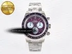 Rolex Daytona Scona SS ADGF Best Edition Purple Dial on SS Bracelet SA4130 - Görsel 3