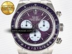 Rolex Daytona Scona SS ADGF Best Edition Purple Dial on SS Bracelet SA4130 - Görsel 4