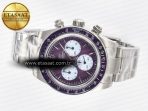 Rolex Daytona Scona SS ADGF Best Edition Purple Dial on SS Bracelet SA4130 - Görsel 9