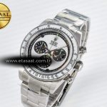 Rolex Daytona SS ADGF Best Edition White Skeleton Dial on SS Bracelet SA4130