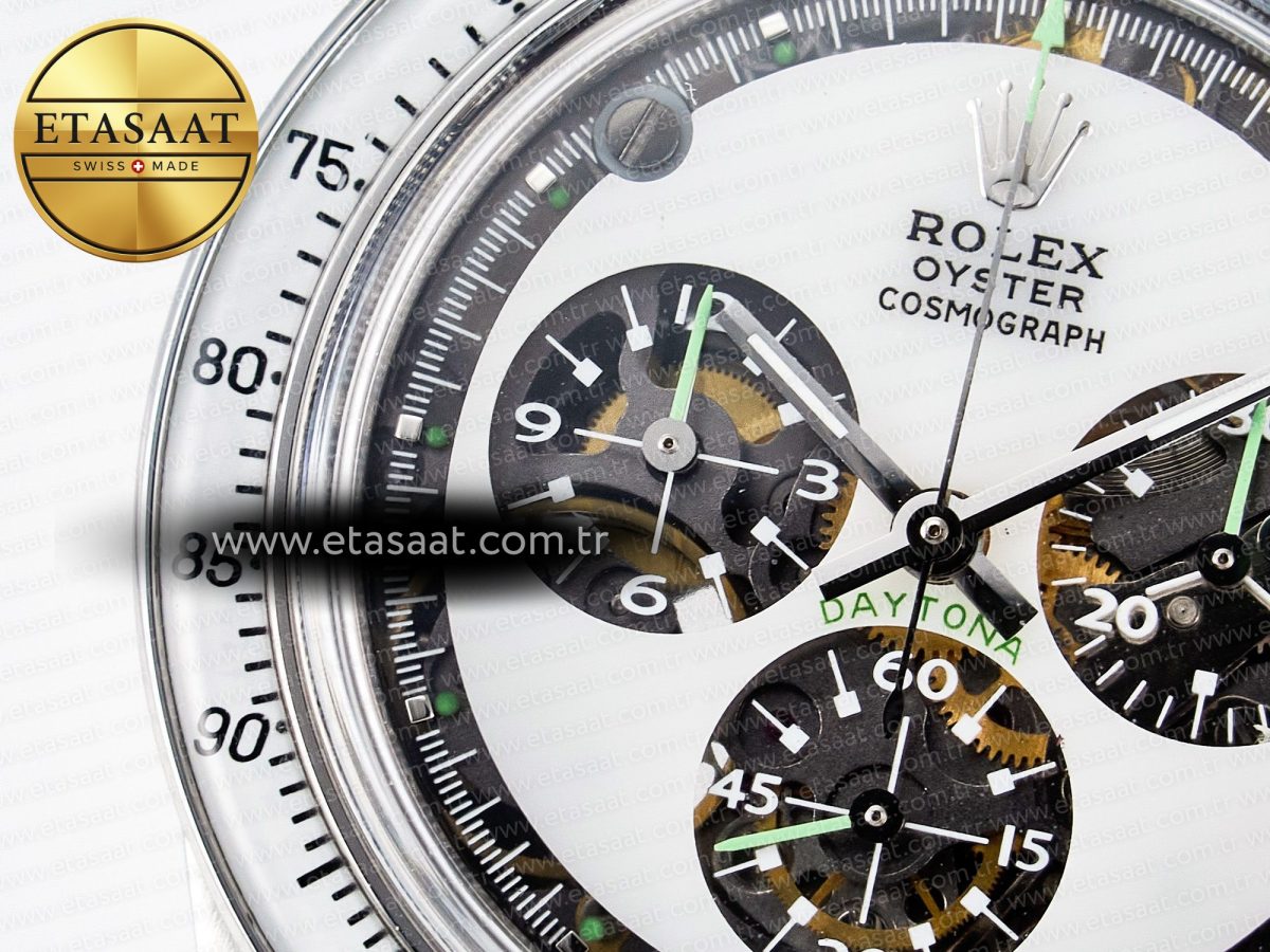 Rolex Daytona SS ADGF Best Edition White Skeleton Dial on SS Bracelet SA4130 - Görsel 10